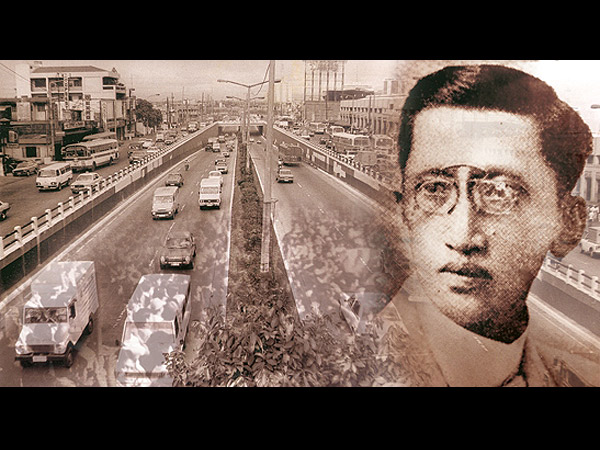 Filipino genius Epifanio delos Santos and the famous thoroughfare (circa 1987) named after him. - Epifanio-de-los-Santos