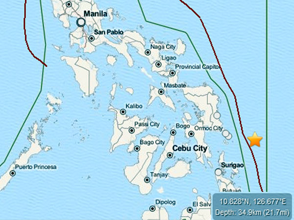 Tsunami Map Philippines