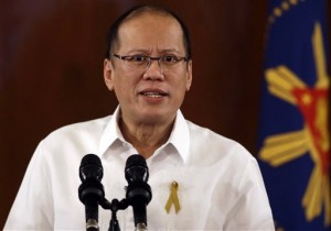 Philippine President Benigno Aquino III addresses the nation in a live broadcast Wednesday, Jan. 28, 2015 from Malacanang Palace in Manila on Sunday's incident in Maguindanao province where 44 anti-terror police commandos were killed allegedly in a clash with Muslim guerrillas in southern Philippines. AP 
