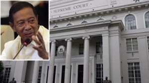 The Supreme Court is expected to weigh in on another constitutional matter as the Aquino administration is bent on putting to a test Vice President Jejomar Binay’s (inset photo) immunity from suit a year before the next presidential election. INQUIRER FILE PHOTOS