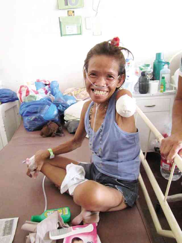 Caparas is all smiles after her surgery. CONTRIBUTED PHOTO
