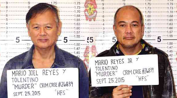 Former Palawan Gov. Joel Reyes and his brother, former Coron Mayor Mario Reyes. PHOTO BY PNP-PIO