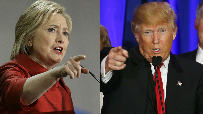 Democratic presidential candidate Hillary Clinton and Republican presidential candidate Donald Trump AP photos