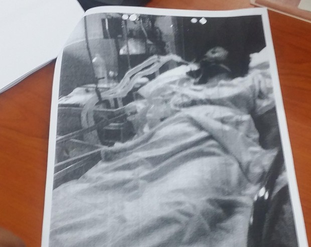 MARCH 4, 2016 A copy of the photo taken by police of Edgel Joy Durolfo in the San Juan de Dios Hospital. This  was attached to the murder charge sheet received by the Parañaque Prosecutors Office on Friday.   PHOTO BY KRISTINE FELISSE MANGUNAY
