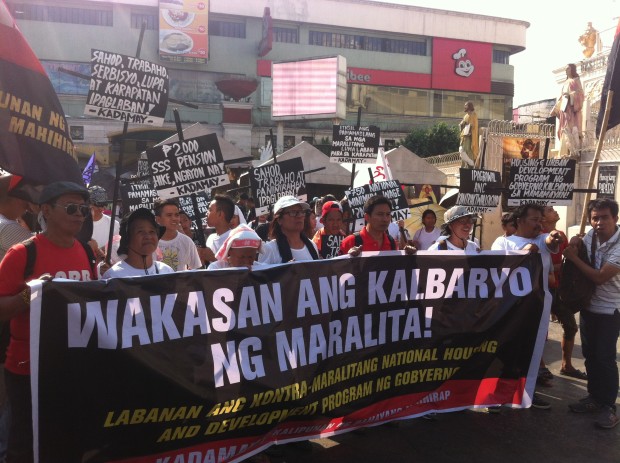 "Kalbaryo ng Maralita" protest in Manila. CONTRIBUTED PHOTOS