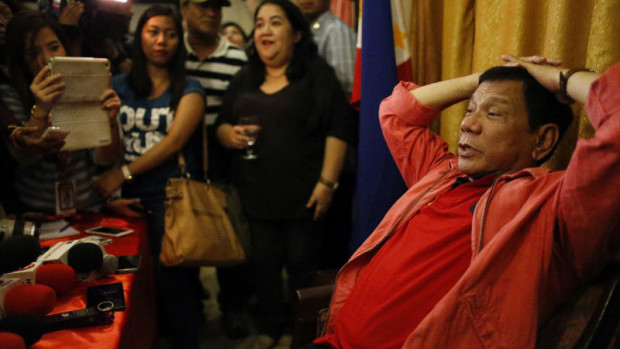 Incoming President Rodrigo Duterte PHOTO BY JEOFFREY MAITEM / INQUIRER MINDANAO