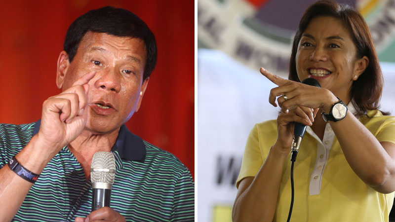 Rodrigo Duterte Leni Robredo elections 2016 results philippines