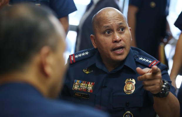 PNP CHIEF "BATO' / JULY 4, 2026 Philippine National Police Chief Director General Ronald “Bato’ dela Rosa attends the first flag ceremony as PNP Chief at Camp Crame, Quezon City, July 4, 2016. INQUIRER PHOTO / NINO JESUS ORBETA