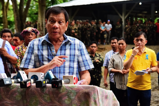 President Rodrigo R. Duterte announces during his visit to Camp Morgia in Doña Andrea, Asuncion, Davao del Norte on July 29 that the Communist Party of the Philippines (CPP) is being given a deadline until 5:00 p.m. of July 30 to reciprocate a ceasefire from their side. Otherwise the President will lift the unilateral ceasefire he declared for the communist rebels during his first State of the Nation Address (SONA) on July 25. RENE LUMAWAG/PPD