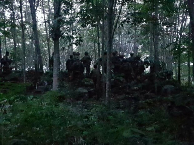 Scout rangers take over a defensive position of the Abu Sayyaf in Basilan. CONTRIBUTED PHOTO