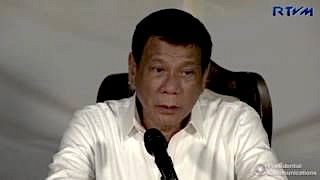 President Rodrigo Duterte apologizes to Supreme Court Chief Justice Maria Lourdes Sereno in a televised press briefing Thursday night (Aug. 11, 2016). (SCREENSHOT OF RTVM LIVE FEED)