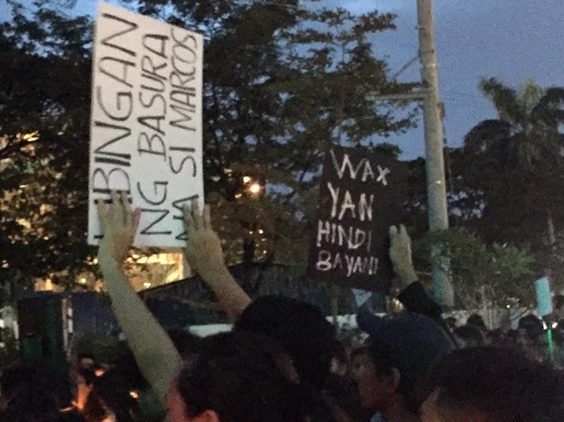marcos protest
