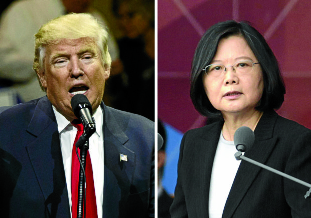 CONTROVERSY US President-elect Donald Trump’s call to Taiwanese President Tsai Ing-wen upends four decades of American foreign policy. —AP