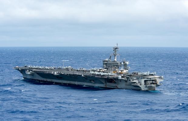 US aircraft carrier strike group patrolling South China Sea