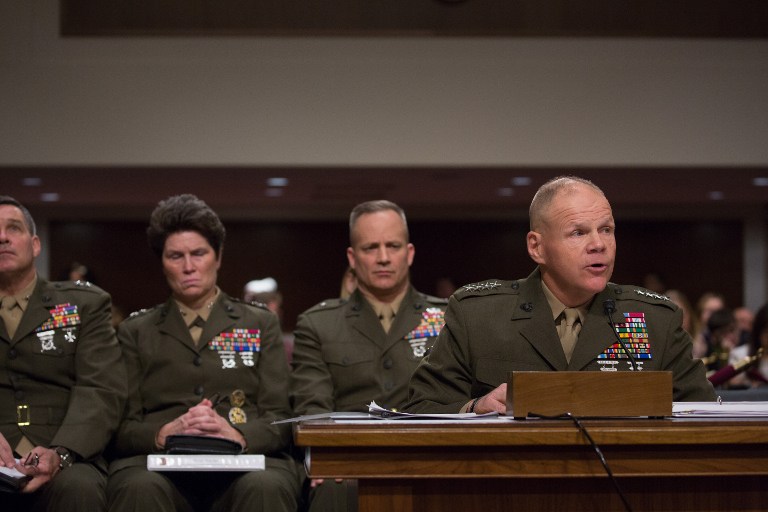 Commandant of US Marine Corps speaks out against those 