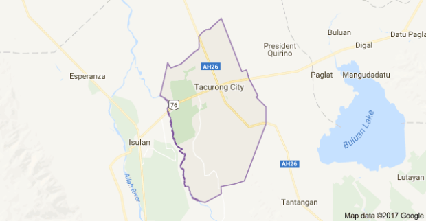 Tacurong City, Sultan Kudarat (Google maps)