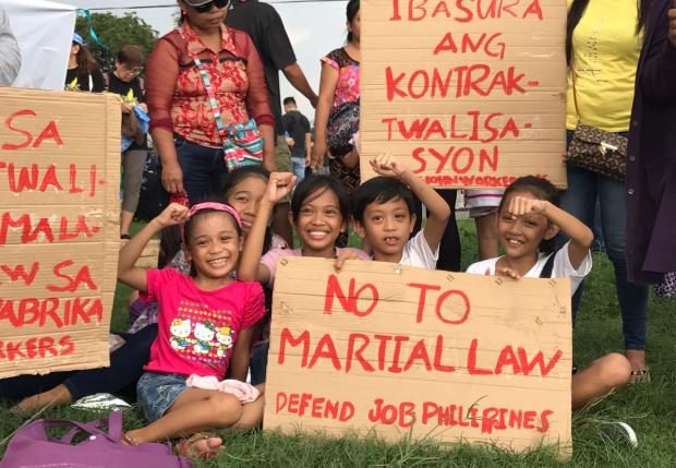Kids at Rizal Park rally - 21 Sept 2017