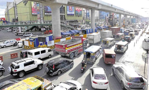Traffic slows to a crawl on Marcos Highway on Tuesday afternoon. —AUGUST DELA CRUZ