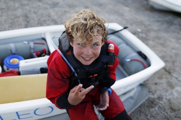 French boy sets record for crossing English Channel in tiny sailboat