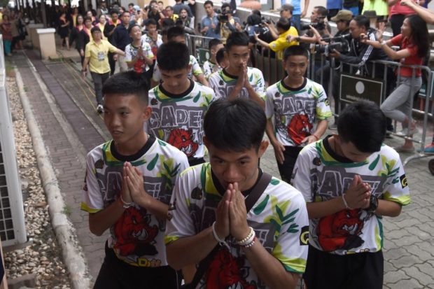 Thai cave boys, discharged from hospital, speak of 'miracle' rescue