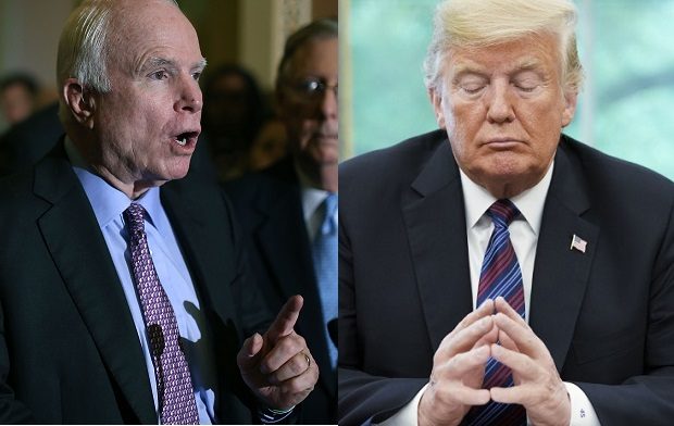 Obama, Bush give McCain presidential farewell, Trump eased out
