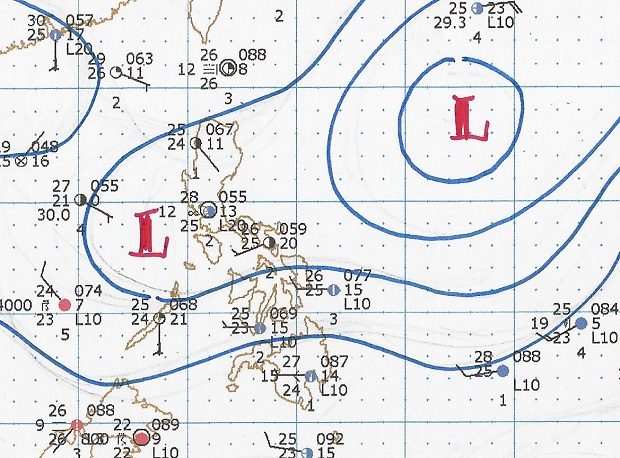 Two LPAs sighted off Luzon