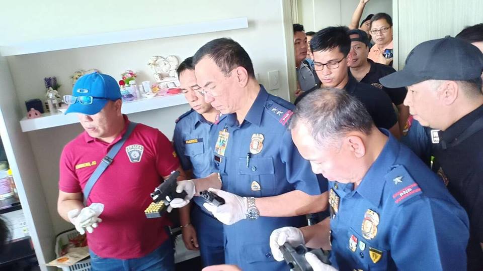 Guns seized from Pasay condo rented by Taiwanese earlier busted for P40-M shabu
