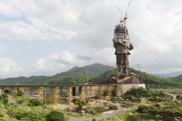 World's biggest statue rising in a remote corner of India
