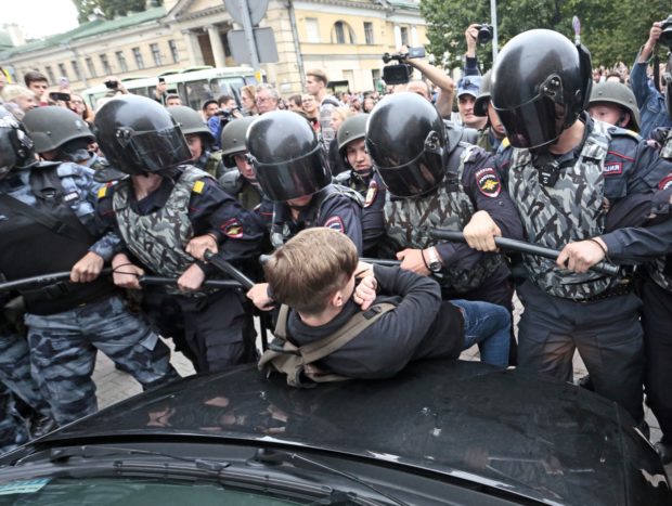Russian rights group says over 1,000 detained at protests