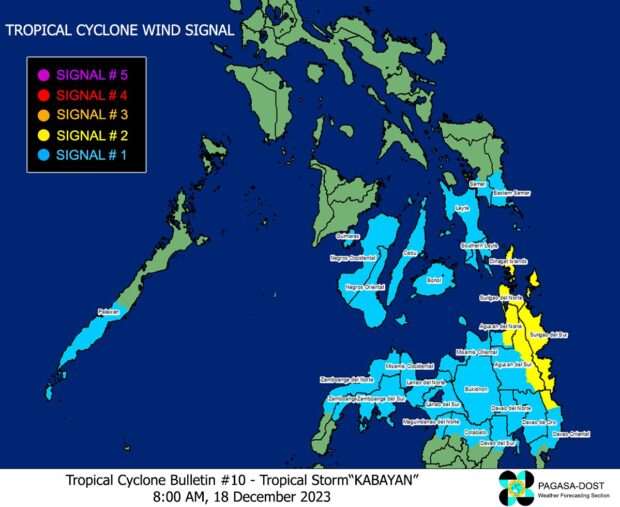 6 Provinces Under Typhoon Signal No 2 As Kabayan Nears PH Landmass