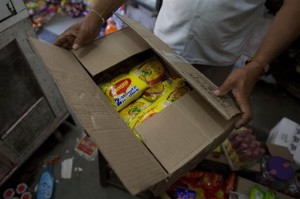 This June 5, 2015 file photo shows packs of Maggi noodles after they were removed from the shelves of a grocery store in Gauhati, India. AP