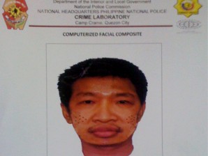 The composite sketch of Ali Peek's assailant, released by the Mandaluyong City police on Tuesday.