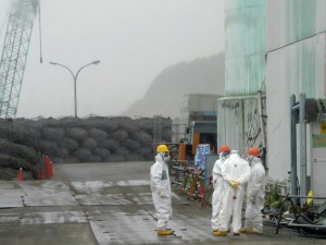 Workers take a break at Japan’s Fukushima Dai-ichi nuclear plant in Okuma town in Fukushima prefecture. AFP FILE PHOTO