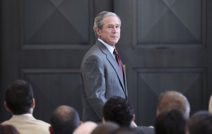 n this July 10, 2013 file photo, former President George W. Bush walks off the stage after giving a speech before a U.S. citizen swearing in ceremony at the The George W. Bush Presidential Center in Dallas.  AP FILE PHOTO