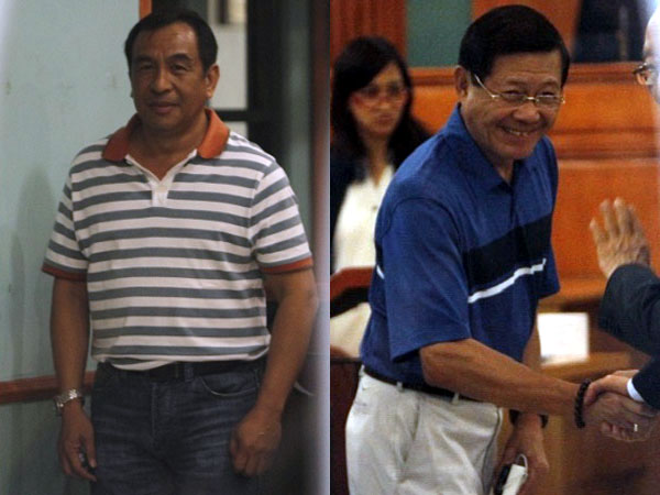 Former PNP Chief Avelino Razon and former PNP comptroller Geary Barias. INQUIRER FILE PHOTO