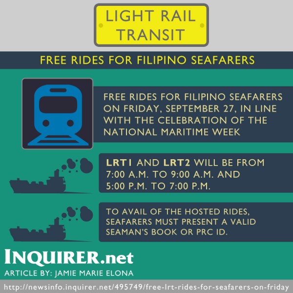 Free LRT Ride (Sept 27 2013)