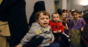  Syrian children in refugee camps. AP 
