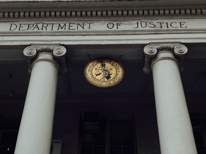 The Department of Justice. STORY: DOJ dismisses qualified theft case vs IT contractor