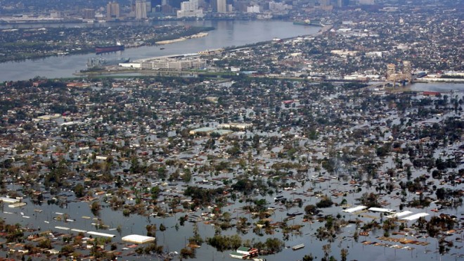 This Aug. 30, 2005 file photo shows floodwaters from Hurricane Katrina coverig a portion of New Orleans. AP FILE PHOTO