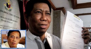  Caloocan City Vice Mayor Edgar Erice and Vice President Jejomar Binay (inset). INQUIRER FILE PHOTO