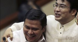 Senators Jose “Jinggoy” Estrada and Ramon “Bong” Revilla Jr. AP FILE PHOTO