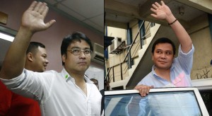 Senators Ramon 'Bong' Revilla and Jose Estrada. INQUIRER and AFP FILE PHOTOS