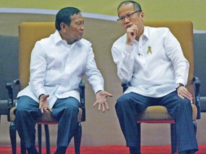 Vice President Jejomar Binay and President Benigno Aquino III. FILE PHOTO