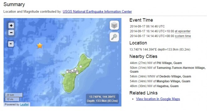 Earthquake-Guam