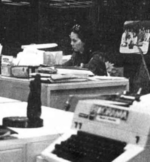 BYGONE DAYS Above is the last photo taken of Leticia Jimenez-Magsanoc as editor of Panoramamagazine. Magsanoc is now editor in chief of the Philippine Daily Inquirer. PHOTO FROM “THE PHILIPPINE PRESS UNDER SIEGE”