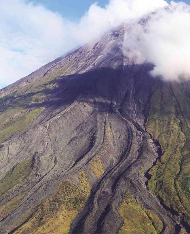 AERIAL view of Mayon last month MARC ALVIC ESPLANA/INQUIRER SOUTHERN LUZON