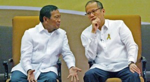 President Aquino (right) and Vice President Jejomar Binay. INQUIRER FILE PHOTO