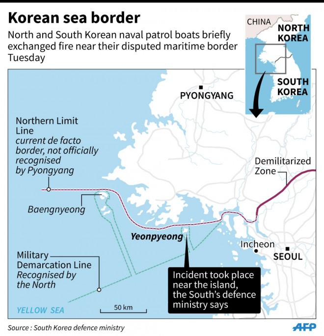 North, South Korea naval patrol boats exchange fire | Inquirer News
