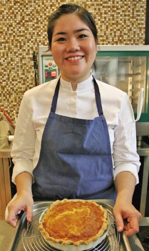 CHEF Patricia Benedicto presents her four-cheese  tart