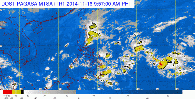 From DOST-PAGASA Daily Weather Forecast